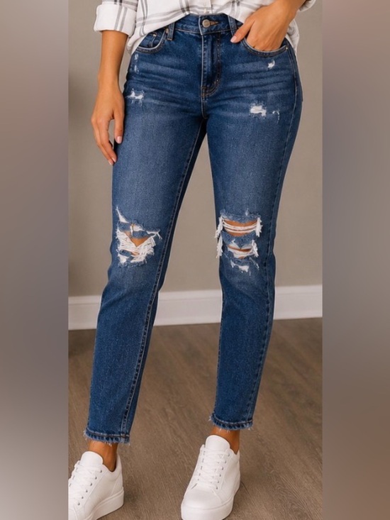 AGOLDE Denim - AGOLDE Jeans Distressed Blue Trendy Skinny Denim Cotton Turkey 90’s Slim Vintage